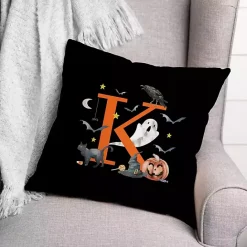 Online Kirklands Home Monogram K Halloween Indoor/Outdoor Pillow