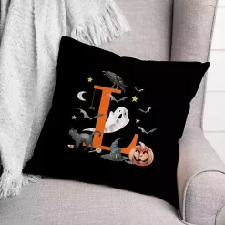 Hot Kirklands Home Monogram L Halloween Indoor/Outdoor Pillow