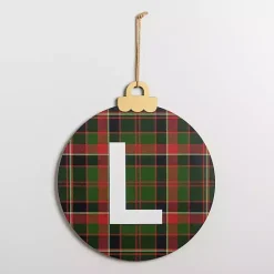Sale Kirklands Home Monogram L Plaid Ornament Wall Plaque