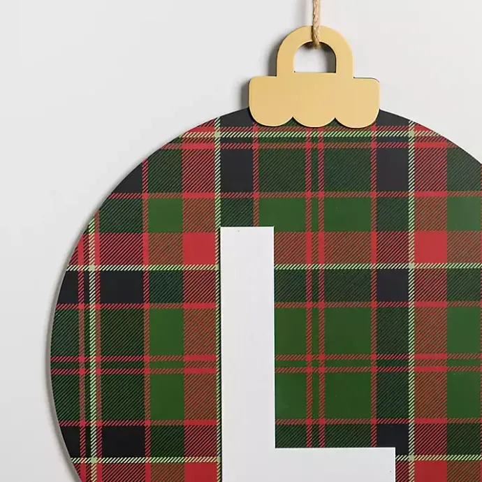 Sale Kirklands Home Monogram L Plaid Ornament Wall Plaque