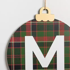 Online Kirklands Home Monogram M Plaid Ornament Wall Plaque