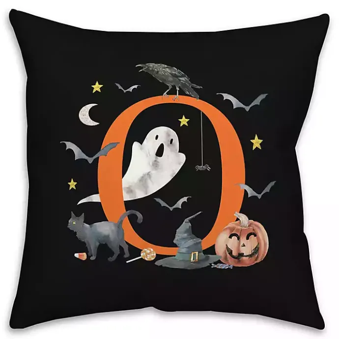 Clearance Kirklands Home Monogram O Halloween Indoor/Outdoor Pillow