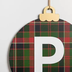 Clearance Kirklands Home Monogram P Plaid Ornament Wall Plaque