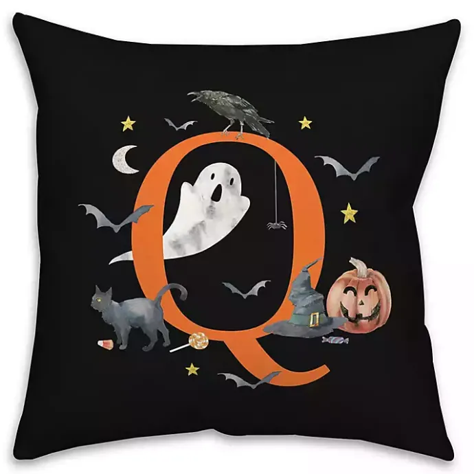 Clearance Kirklands Home Monogram Q Halloween Indoor/Outdoor Pillow