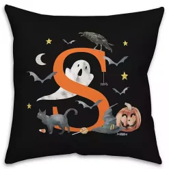 Online Kirklands Home Monogram S Halloween Indoor/Outdoor Pillow