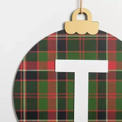 Sale Kirklands Home Monogram T Plaid Ornament Wall Plaque