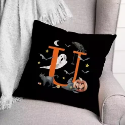 New Kirklands Home Monogram U Halloween Indoor/Outdoor Pillow