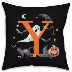 Hot Kirklands Home Monogram Y Halloween Indoor/Outdoor Pillow