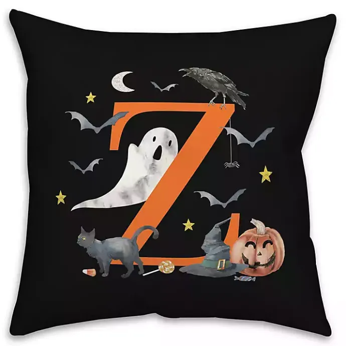 Clearance Kirklands Home Monogram Z Halloween Indoor/Outdoor Pillow
