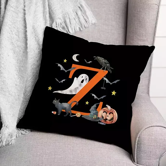 Clearance Kirklands Home Monogram Z Halloween Indoor/Outdoor Pillow