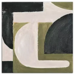 New Kirklands Home Moody Green Shapes I Canvas Art Print