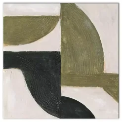 Clearance Kirklands Home Moody Green Shapes II Canvas Art Print