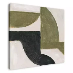 Clearance Kirklands Home Moody Green Shapes II Canvas Art Print