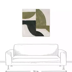 Clearance Kirklands Home Moody Green Shapes II Canvas Art Print
