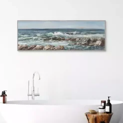 New Kirklands Home Moody Ocean View Framed Canvas Art Print