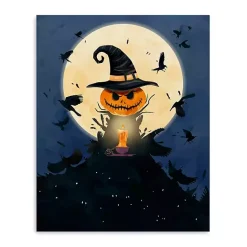 Hot Kirklands Home Moonlit Jack O Lantern Canvas Art Print, 16x20