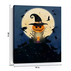 Hot Kirklands Home Moonlit Jack O Lantern Canvas Art Print, 16x20
