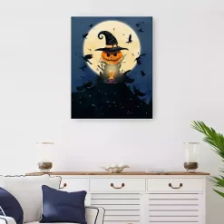 Discount Kirklands Home Moonlit Jack O Lantern Canvas Art Print, 24x30