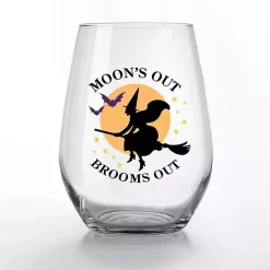 Online Kirklands Home Moon's Out Brooms Out Halloween Glasses, Set of 2