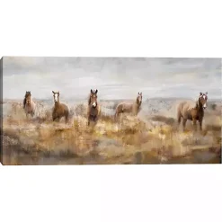 Kirklands Home Morning Herd Canvas Art Print Tan
