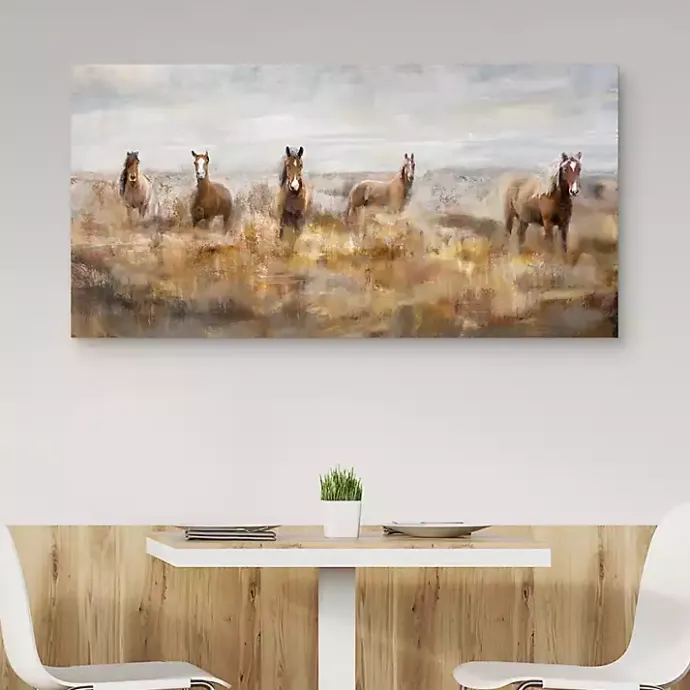 Kirklands Home Morning Herd Canvas Art Print Tan