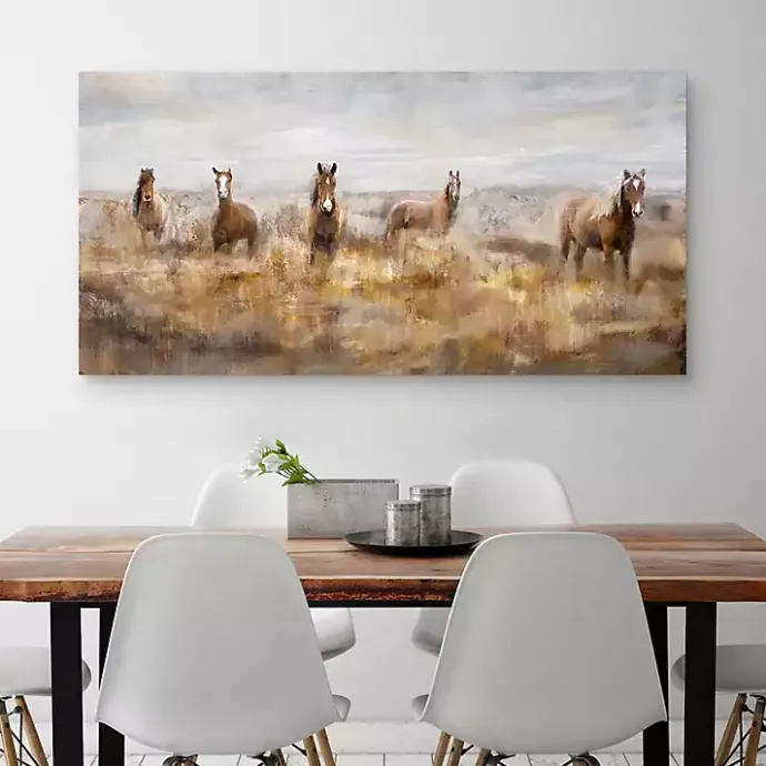 Kirklands Home Morning Herd Canvas Art Print Tan