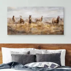 Kirklands Home Morning Herd Canvas Art Print Tan