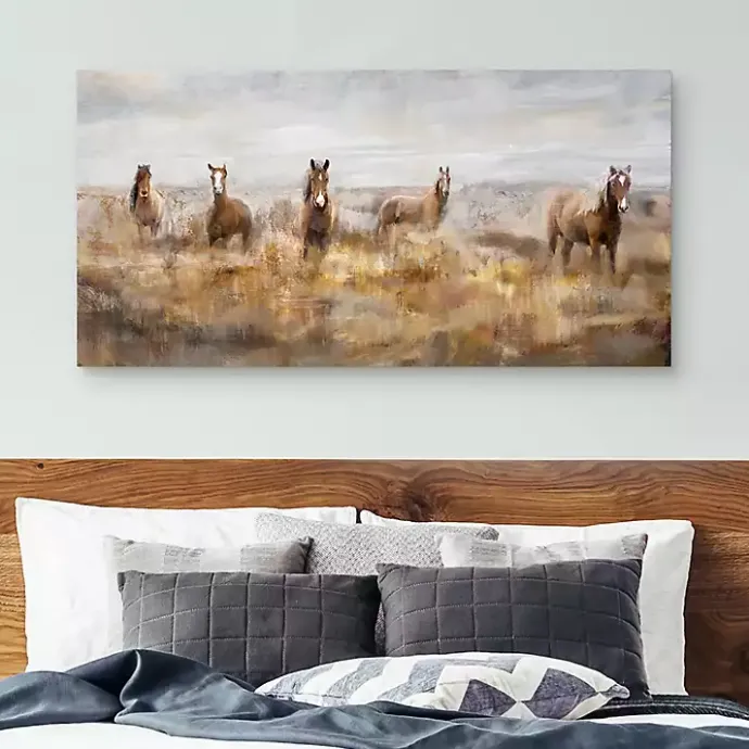 Kirklands Home Morning Herd Canvas Art Print Tan