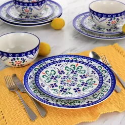 Kirklands Home Mosaic Glazed Round 12-pc. Dinnerware Set
