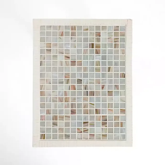 Best Kirklands Home Mosaic Tile White Wood C-Table Blue