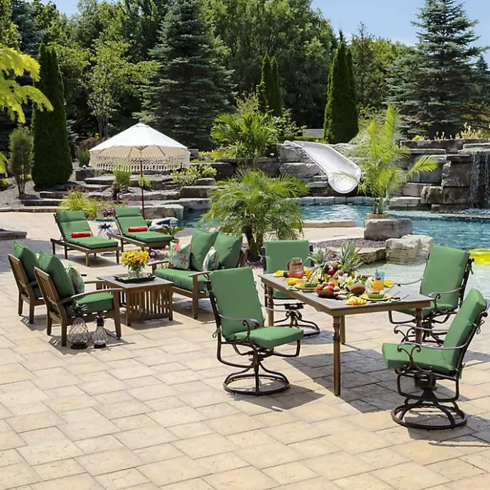 Sale Kirklands Home Moss Leala Texture Outdoor Deep Seat Cushions Green