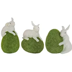 Sale Kirklands Home Mossy Green Easter Egg Bunnies, Set of 3