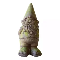 Discount Kirklands Home Mossy Patina Outdoor Gnome Statue Gray