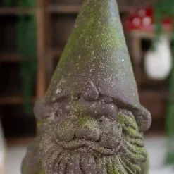Discount Kirklands Home Mossy Patina Outdoor Gnome Statue Gray