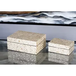 New Kirklands Home Mother of Pearl 2-pc. Box Set