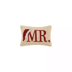 Hot Kirklands Home Mr. Santa Hat Wool Lumbar Pillow