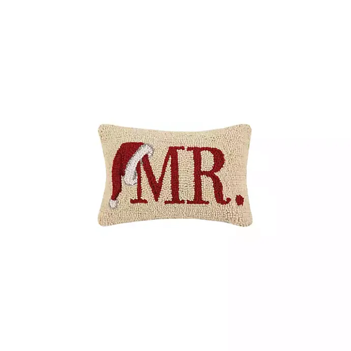 Hot Kirklands Home Mr. Santa Hat Wool Lumbar Pillow