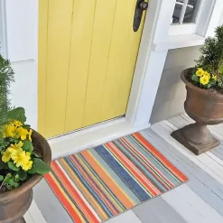 Sale Kirklands Home Multi Dhurri Stripe Indoor/Outdoor Scatter Rug