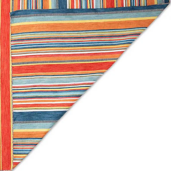 Sale Kirklands Home Multi Dhurri Stripe Indoor/Outdoor Scatter Rug