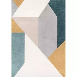 New Kirklands Home Multicolor Abstract Shapes Area Rug, 8x10
