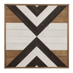 Kirklands Home Multicolor Baralt Shiplap Wood Wall Plaque