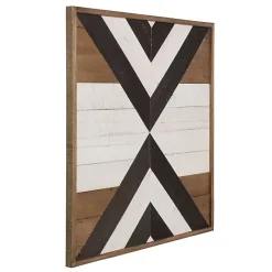 Kirklands Home Multicolor Baralt Shiplap Wood Wall Plaque