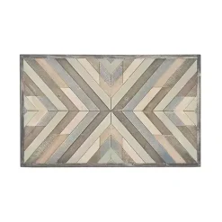 Best Kirklands Home Multicolor Criss Cross Chevron Wood Wall Plaque