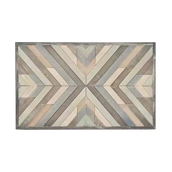Best Kirklands Home Multicolor Criss Cross Chevron Wood Wall Plaque