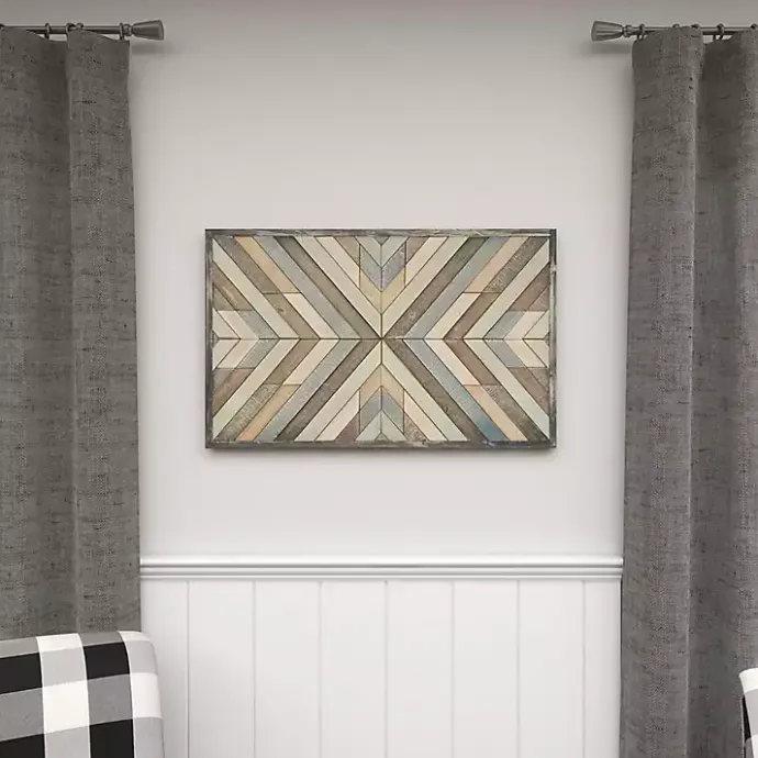 Best Kirklands Home Multicolor Criss Cross Chevron Wood Wall Plaque