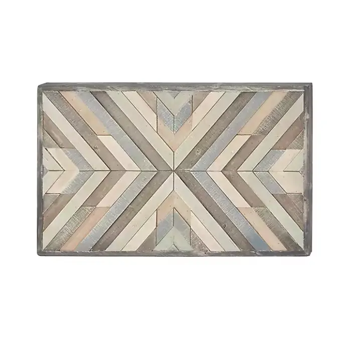 Best Kirklands Home Multicolor Criss Cross Chevron Wood Wall Plaque
