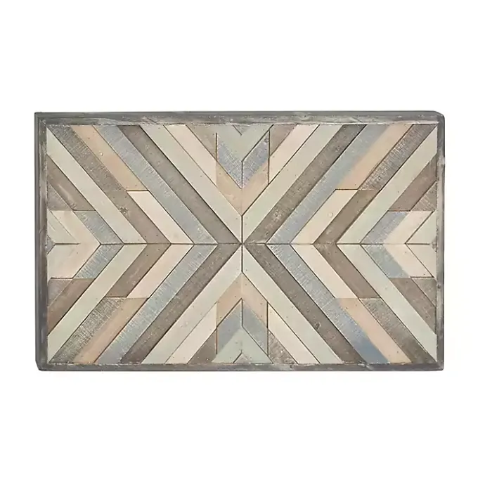 Best Kirklands Home Multicolor Criss Cross Chevron Wood Wall Plaque