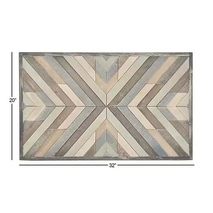 Best Kirklands Home Multicolor Criss Cross Chevron Wood Wall Plaque