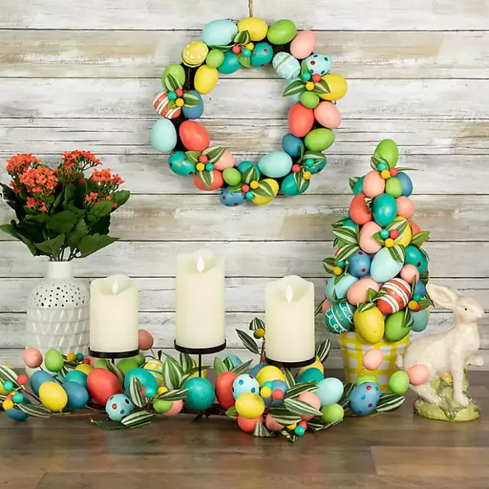 Sale Kirklands Home color Easter Eggs Wreath Multi