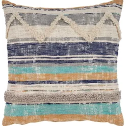 Outlet Kirklands Home Multicolor Geometric Chevron Pillow
